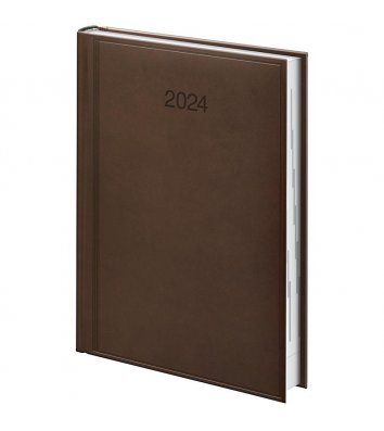 Щоденник датований A5 2024 Torino темно-коричневий, Brunnen