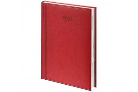 Щоденник датований A5 2024 Torino червоний, Brunnen