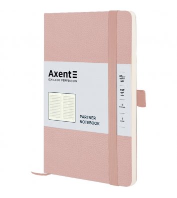 Діловий записник 125*195 96арк клітинка Partner Soft Skin пудровий, Axent