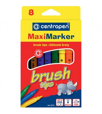 Фломастеры 8 цветов "Brush tips", Centropen