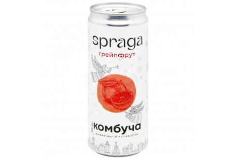 Напій газований Spraga Комбуча Грейпфрут 0,33л