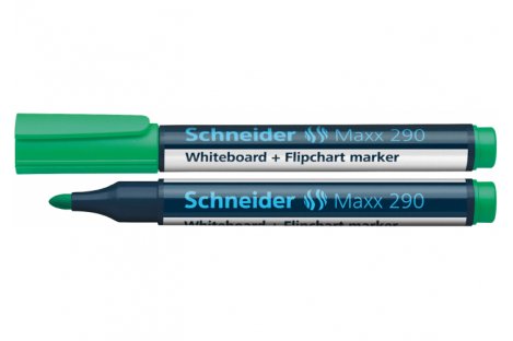 Маркер для досок Maxx 290, цвет чернил зеленый 1-3мм, Schneider
