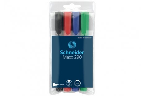 Набор 4 маркеров для досок Maxx 290, Schneider