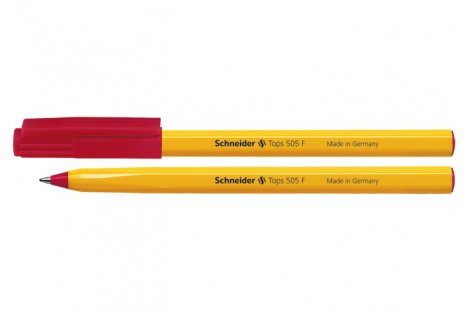 Ручка кулькова Tops 505 F, колір чорнил червоний 0,5мм, Schneider