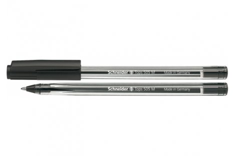 Ручка кулькова Tops 505 М, колір чорнил чорний 0,7мм, Schneider