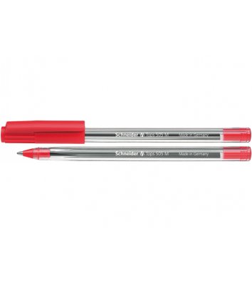 Ручка кулькова Tops 505 М, колір чорнил  червоний 0,7мм, Schneider