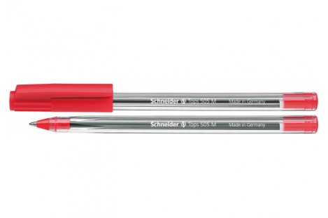 Ручка кулькова Tops 505 М, колір чорнил  червоний 0,7мм, Schneider