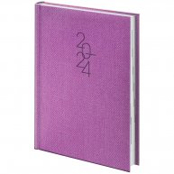 Ежедневник датированный A5 2024 Tweed фиолетовый, Brunnen