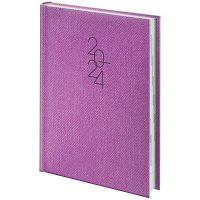 Щоденник датований A5 2024 Tweed фіолетовий, Brunnen