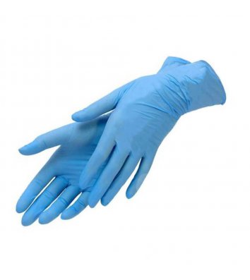 Перчатки нитриловые одноразовые 100шт L голубые