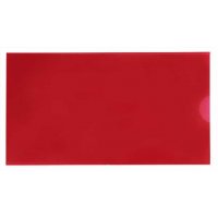 Папка-конверт E65 пластикова прозора червона, Economix