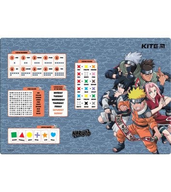 Килимок для дитячої творчості  А3 пластиковий "Naruto", Kite