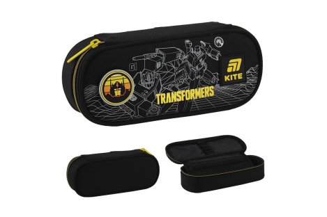 Пенал твердий "Transformers" 1 відділення на блискавці, Kite