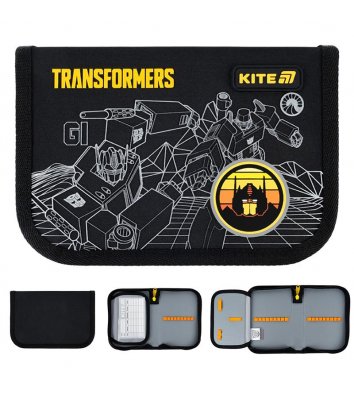 Пенал твердий "Transformers" на блискавці 1 відділення 1 розворот, Kite