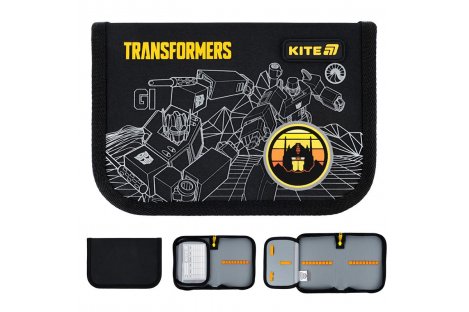 Пенал твердий "Transformers" на блискавці 1 відділення 1 розворот, Kite