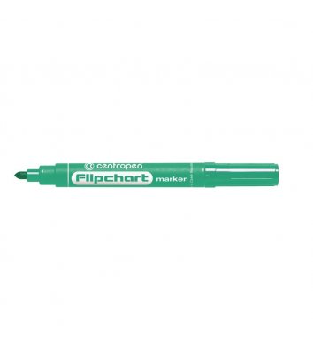 Маркер для дошок Flipchart, колір чорнил зелений 2,5 мм, Centropen