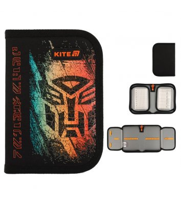 Пенал твердий "Transformers" на блискавці 1 відділення 2 розвороти, Kite
