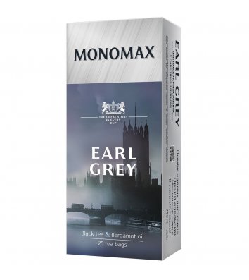 Чай чорний Monomax Earl Grey у пакетиках 25шт*2г
