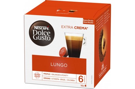 Кава в капсулах Nescafe Dolce Gusto Lungo мелена 16шт*6.5г