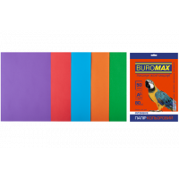 Набір паперу А4 80г/м2 50арк кольоровий 5 інтенсивних кольорів, Buromax