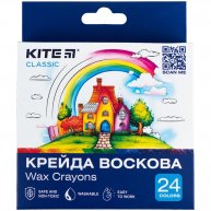 Мел восковый цветной 24шт Classic, Kite