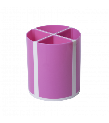 Подставка канцелярская пластиковая Твистер розовая, Zibi