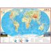 Физическая карта мира 65*45см картонная