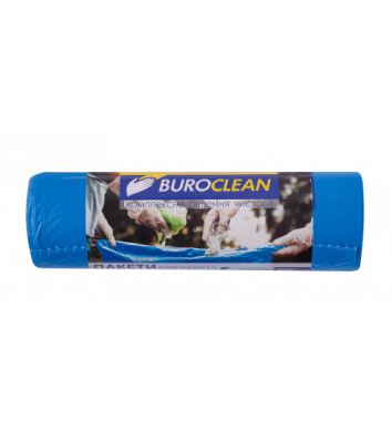 Пакети для сміття 160л/10шт сині міцні EuroStandart, BuroClean