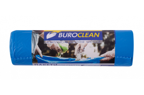Пакети для сміття 160л/10шт сині міцні EuroStandart, BuroClean