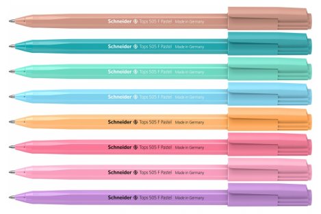 Ручка кулькова Tops Pastel, колір чорнил синій 0,5мм, Schneider