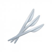 Ножи одноразовые пластиковые белые 17см 100шт 2,1г, А