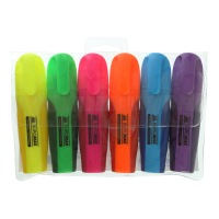 Набір текстових маркерів 6 кольорів Neon, Buromax
