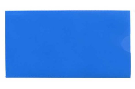 Папка-конверт E65 пластиковая прозрачная синяя, Economix