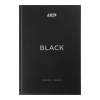 Щоденник шкільний B5 40 арк тверда обкладинка Black, Zibi
