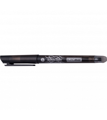 Ручка гелева пиши-стирай Erase Slim, колір чорнил чорний 0,5мм, Buromax