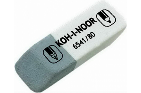Гумка для олівців та чорнил Sun Pearl біло-сіра 6541/80, KOH-I-NOOR