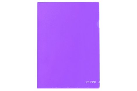 Папка-уголок А4 пластиковая фиолетовая, Economix