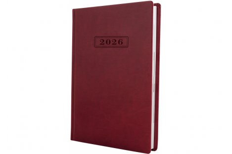 Щоденник датований A5 2026 Nebraska бордовий, Optima