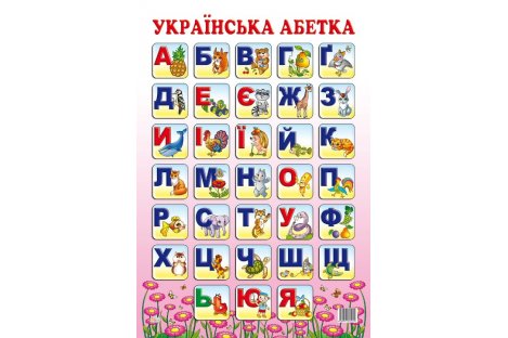 Плакат навчальний "Абетка" асорті