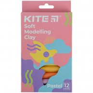 Пластилін восковий 12 кольорів 200г "Fantasy Pastel", Kite