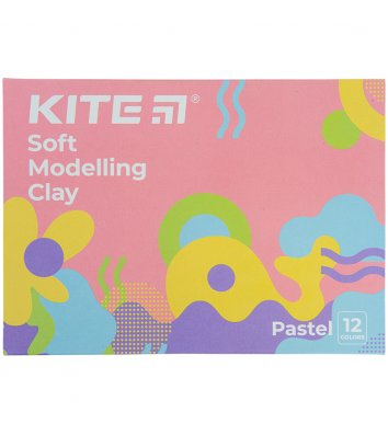Пластилін восковий 12 кольорів 240г "Fantasy Pastel", Kite
