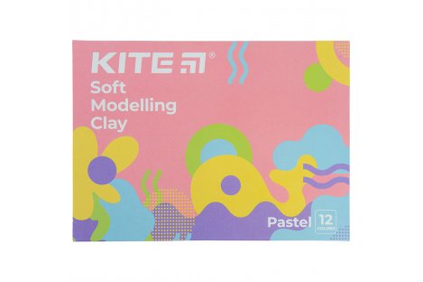 Пластилін восковий 12 кольорів 240г "Fantasy Pastel", Kite
