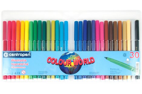 Фломастери 30 кольорів "Colour world", Centropen