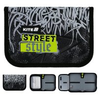 Пенал твердий "Street Style" на блискавці 1 відділення 1 розворот, Kite