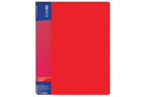 Папка А4 пластикова з 30 файлами червона, Economix