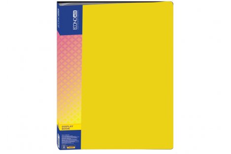 Папка А4 пластикова з 40 файлами жовта, Economix