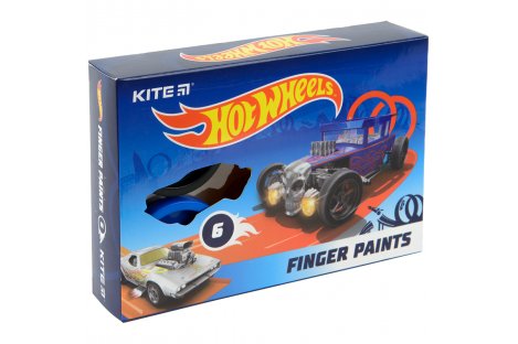 Фарби пальчикові 6 кольорів 35мл "Hot Wheels", Kite