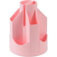 Подставка канцелярская пластиковая Pastelini розовая, Axent
