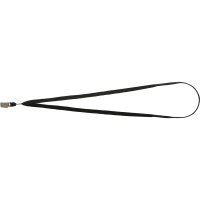 Шнурок для бейджа с металлическим клипом черный, Buromax