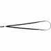 Шнурок для бейджа с металлическим клипом черный, Buromax